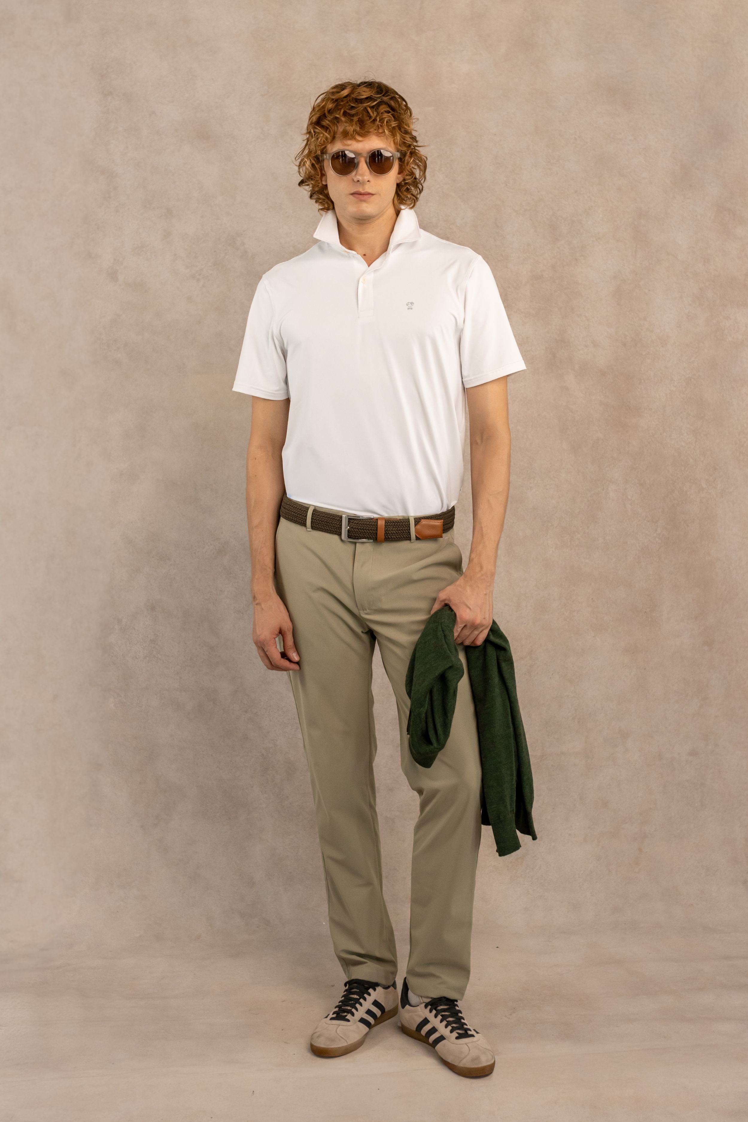 Wrinkle-Free Performance White Polo