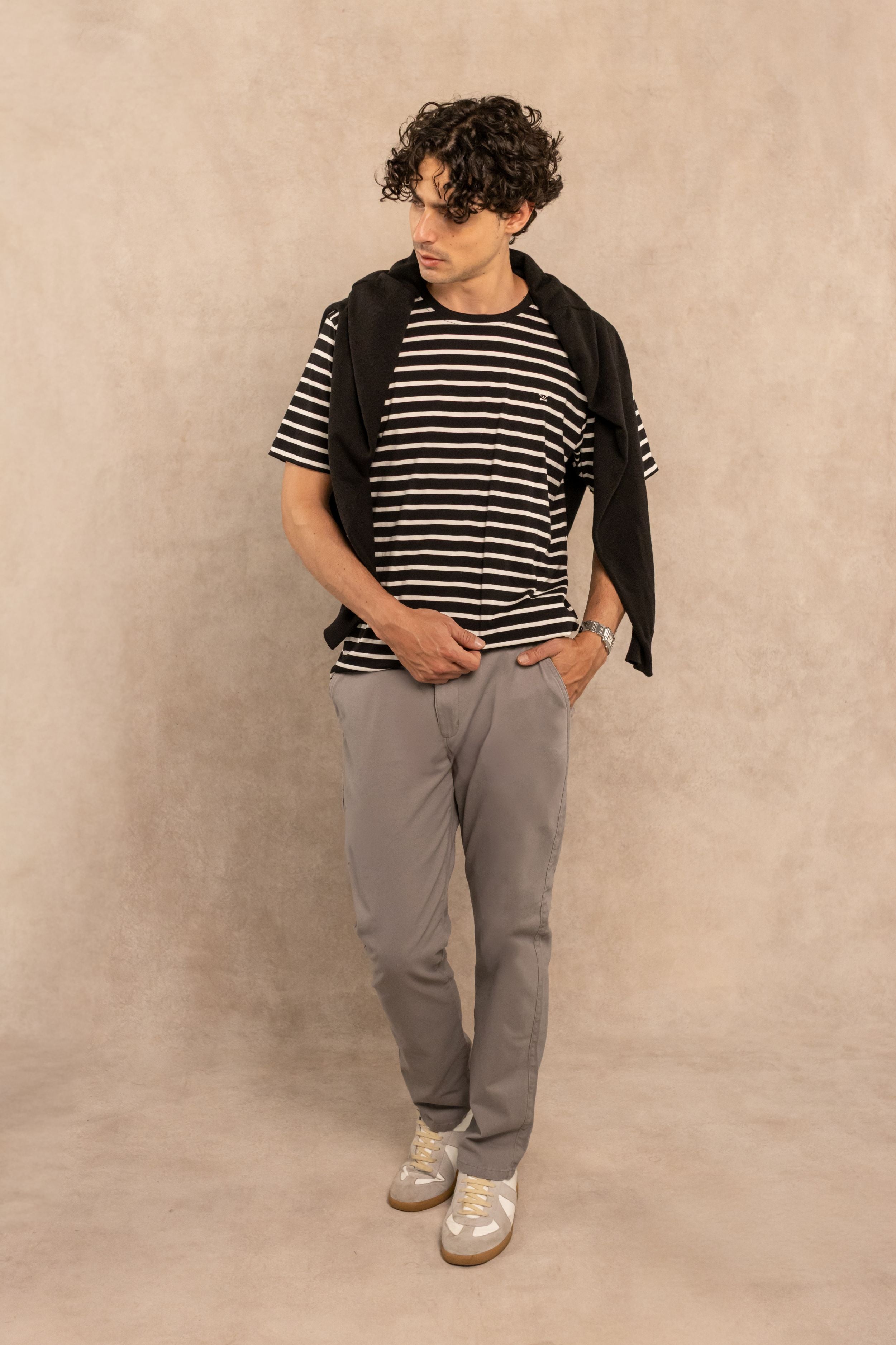 The Impeccable Tee™ – Black and White Stripes
