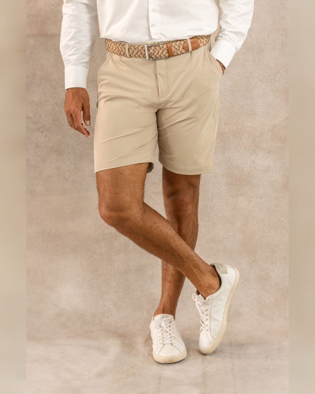 Taupe Performance Golf Shorts