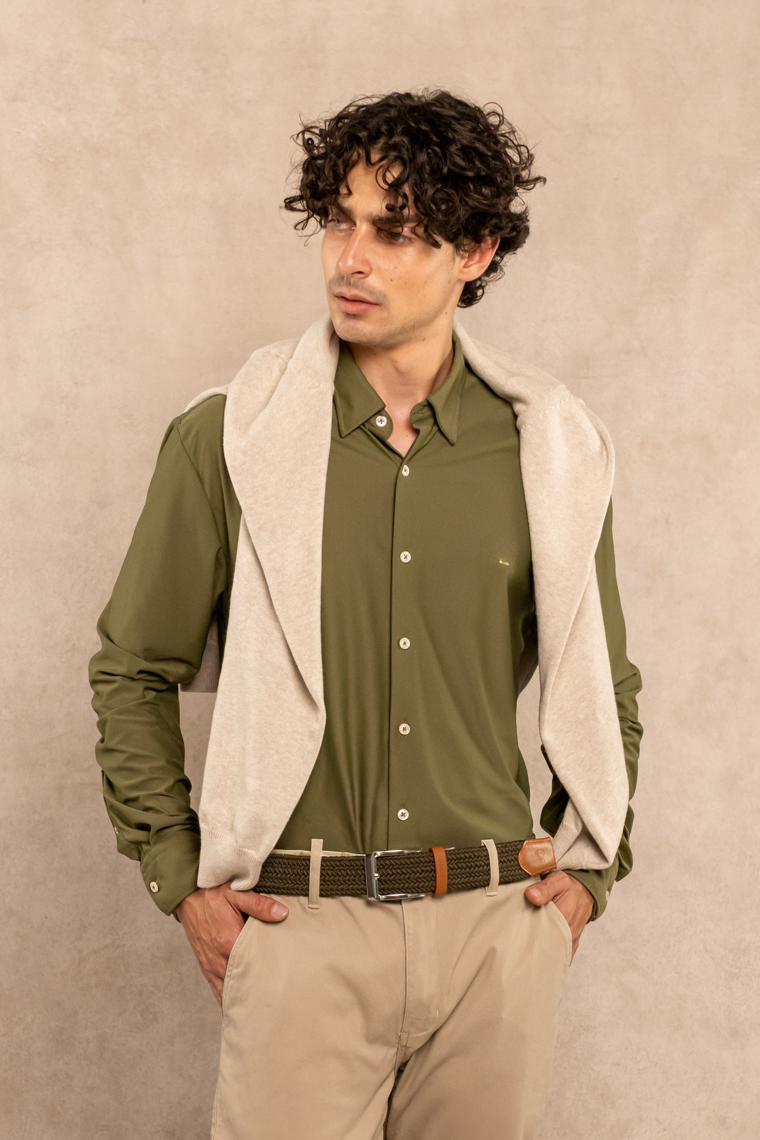 Performance Oxford Shirt – Military Green
