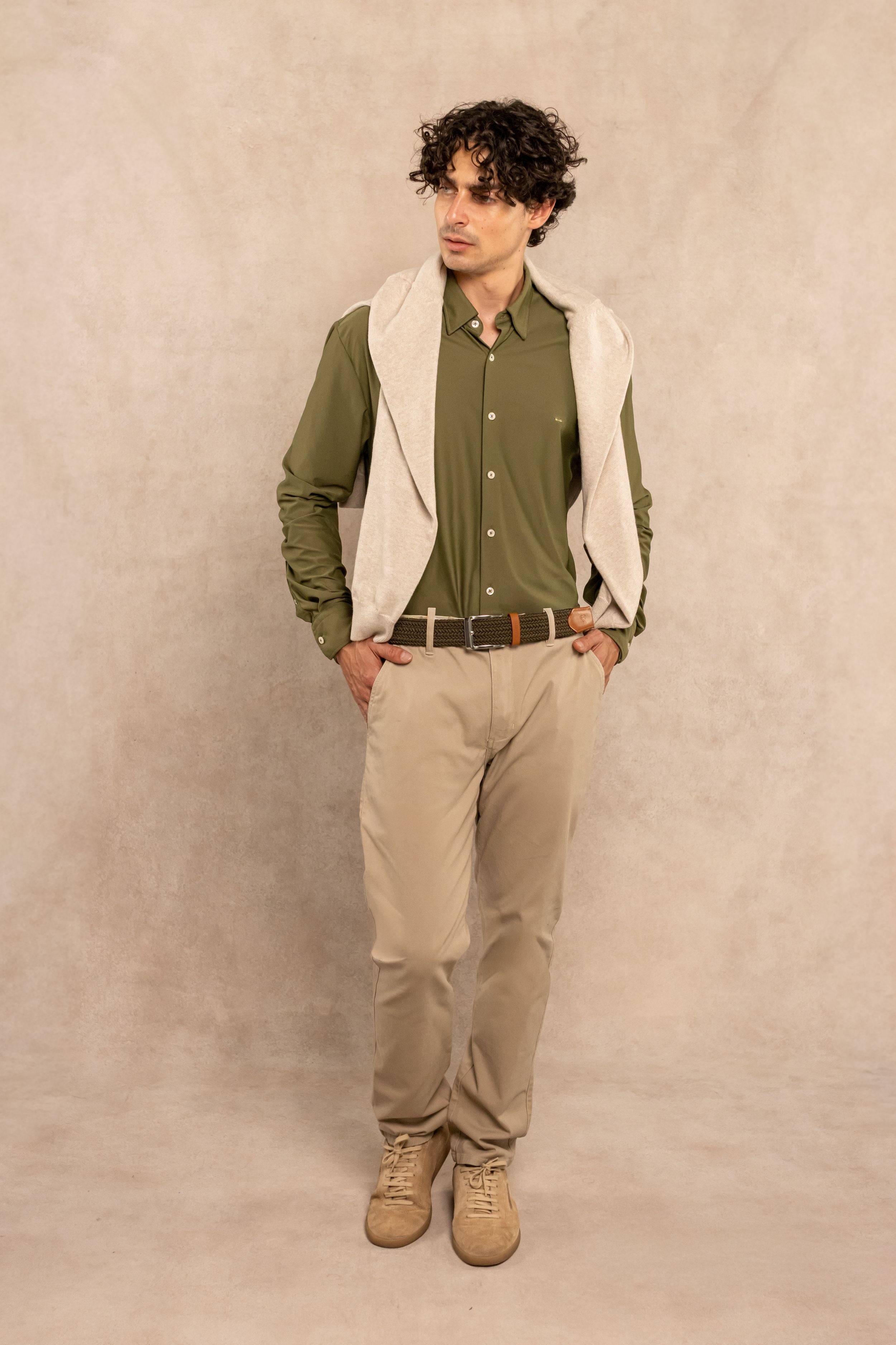 Performance Oxford Shirt – Military Green