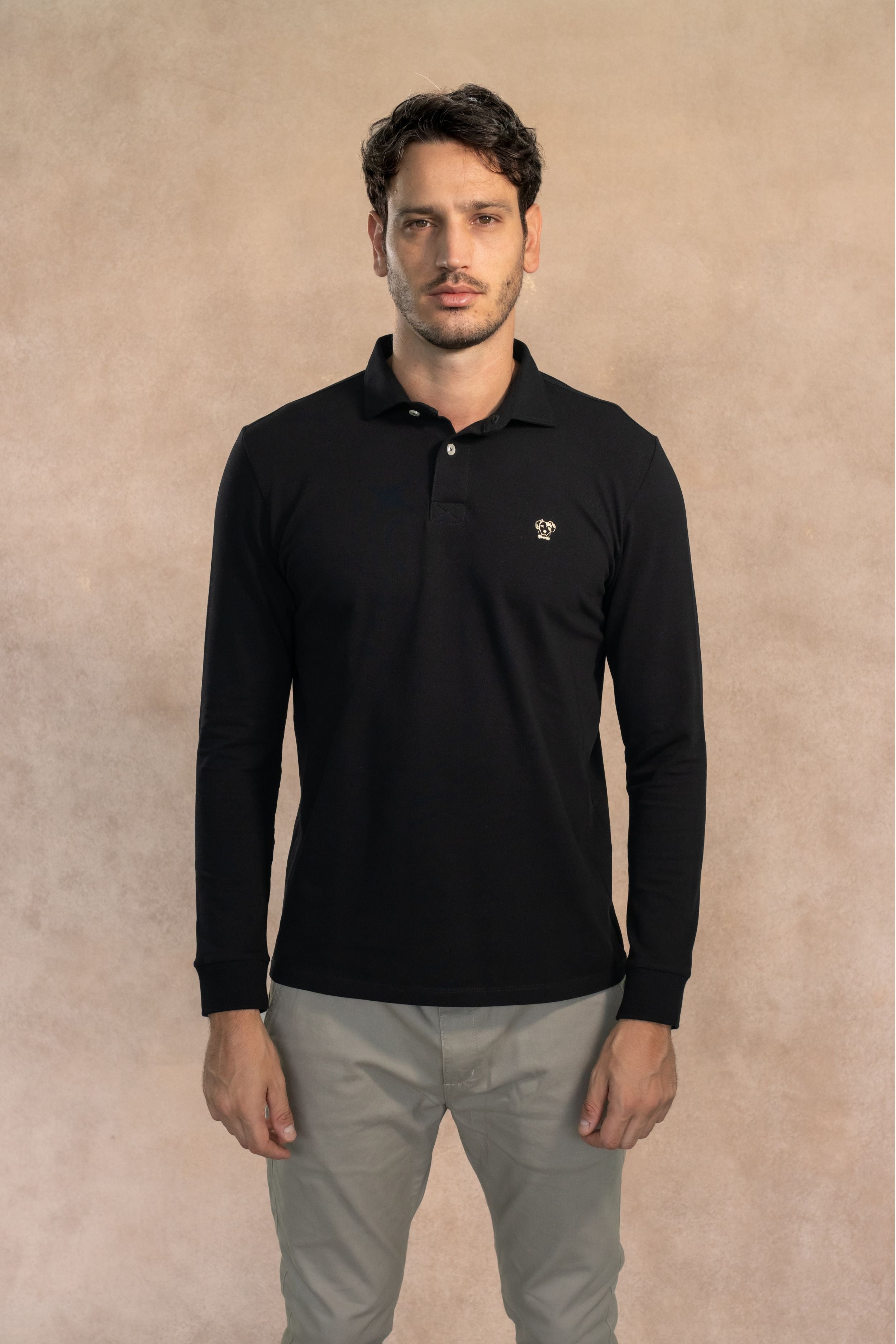 The Impeccable Long Sleeve Polo™ Black