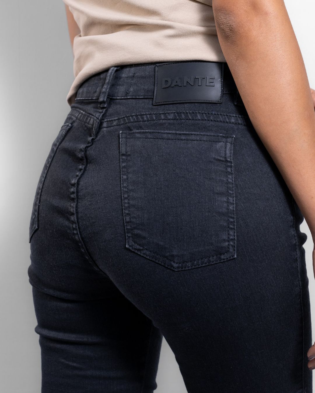 Black Straight Boot Stretch Jeans