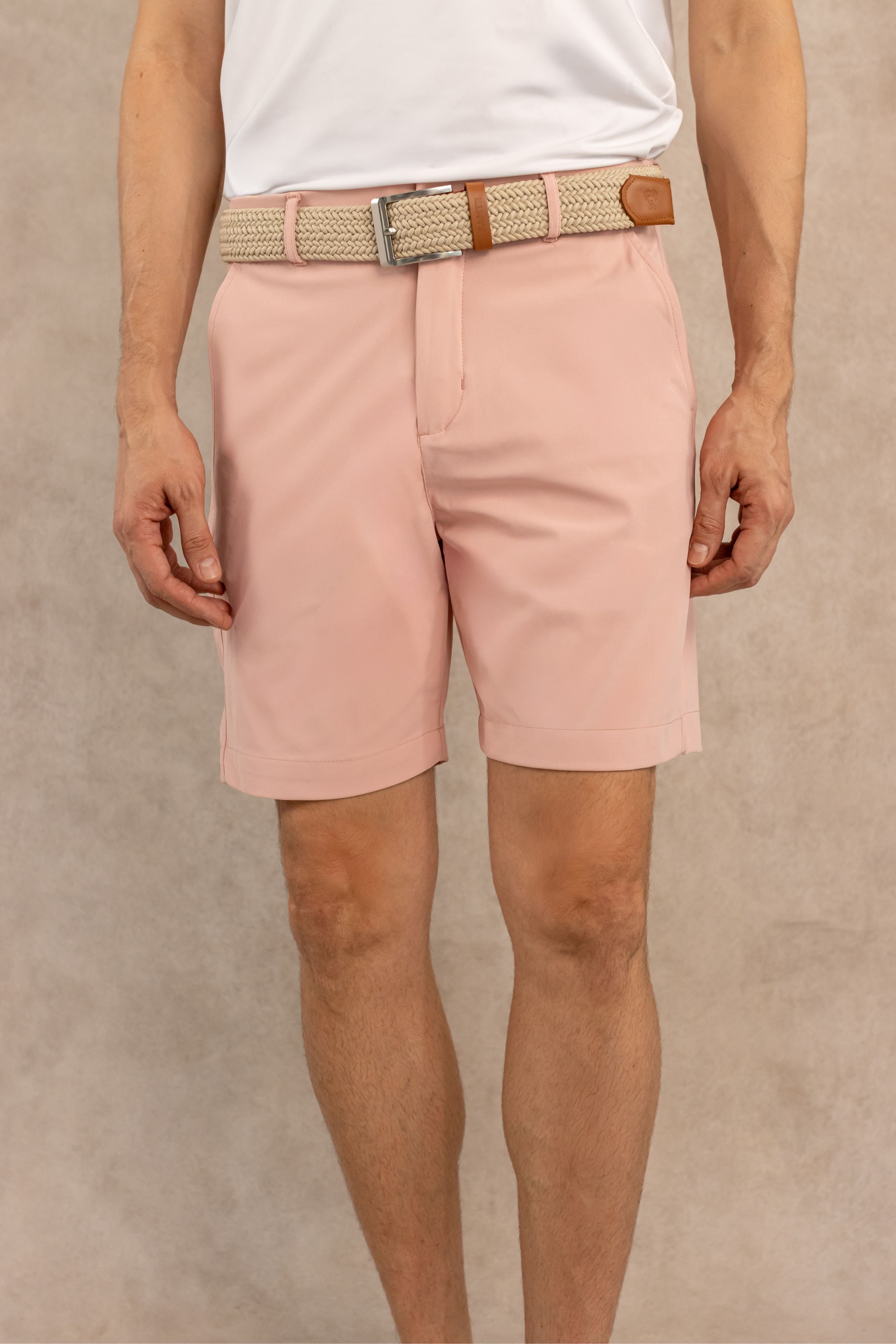 Baby Pink Performance Golf Shorts