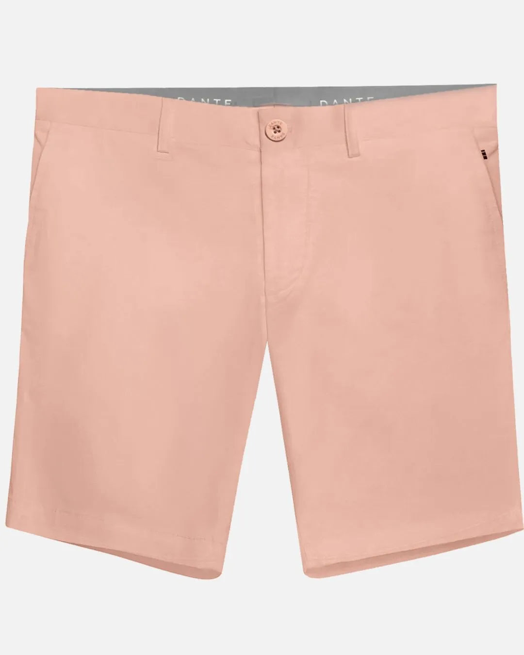 Bermuda performance antimanchas baby pink para hombre marca dante tallaje regular fit foto mockup