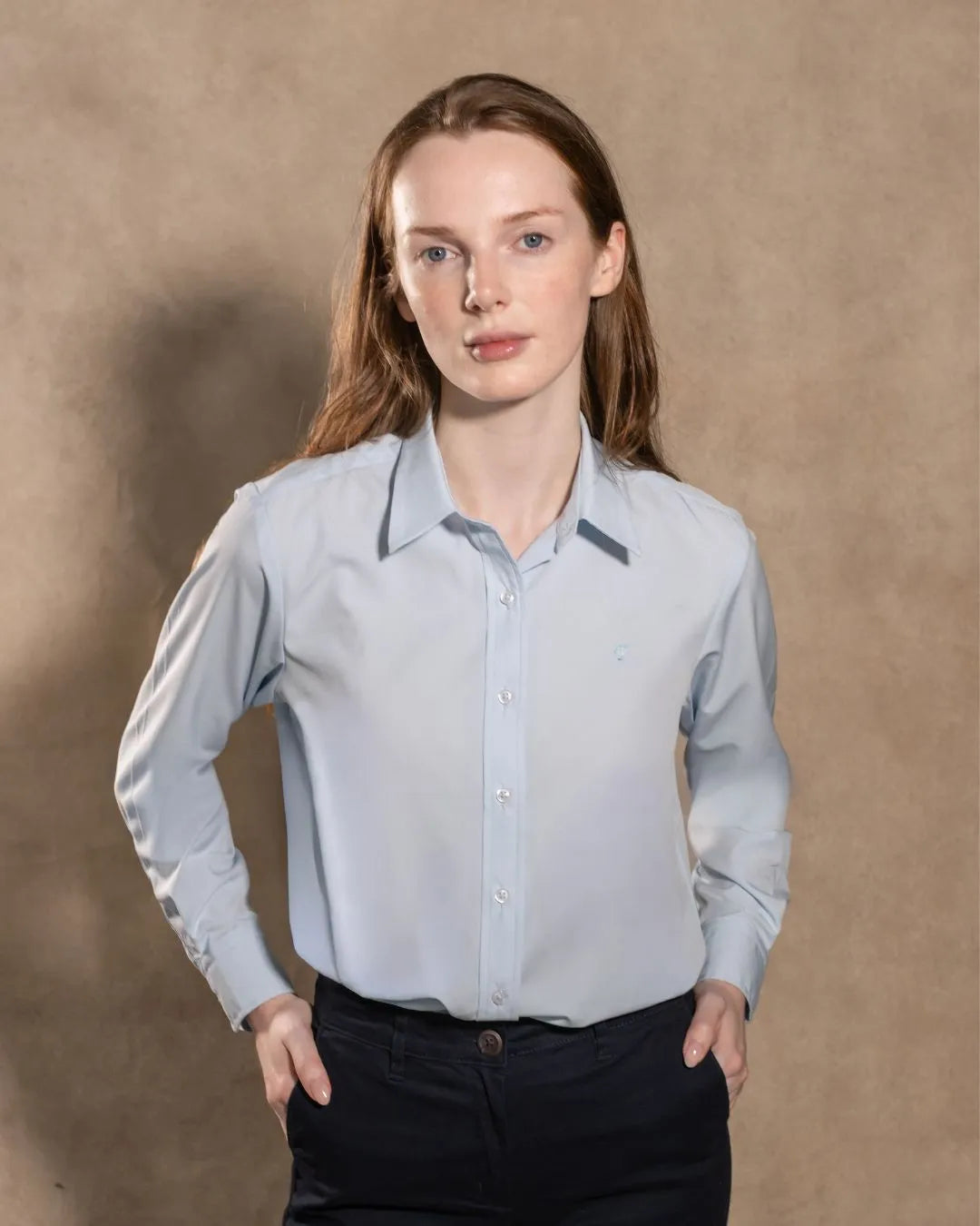 Women’s Light Blue Performance Non-Iron Shirt