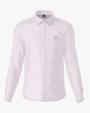 Camisa antimanchas oxford rayas light pink para hombre tallaje regular marca DANTE foto mockup