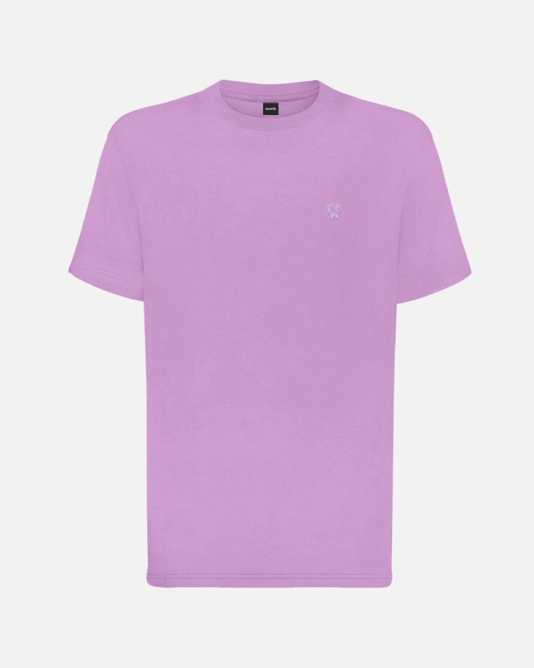 Camiseta antimanchas lila para hombre marca DANTE tallaje regular fit foto mockup