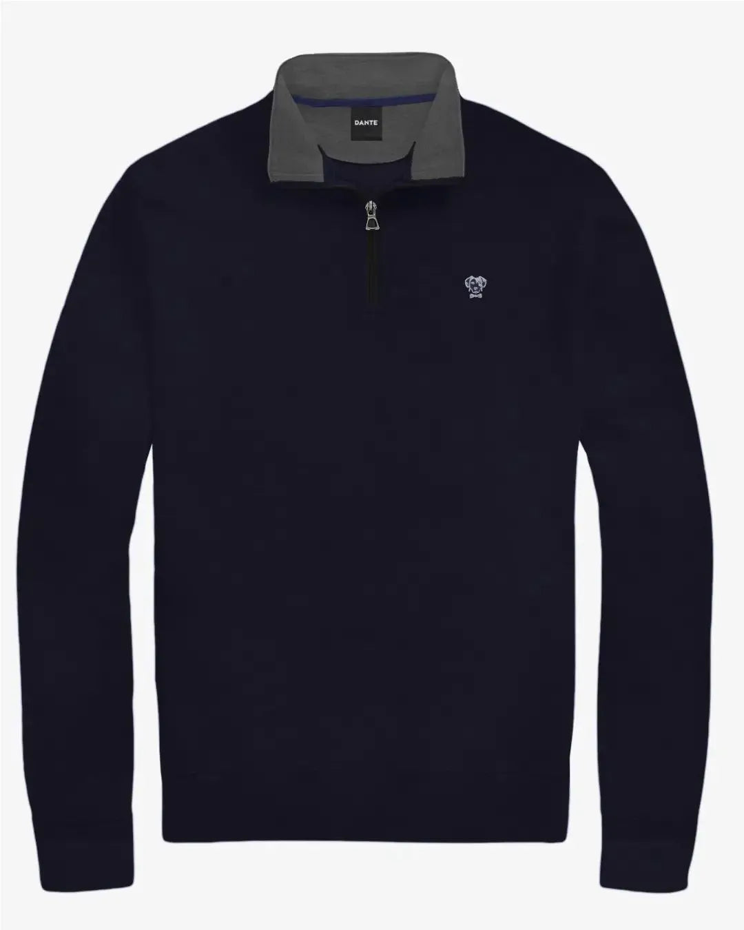 Halfzip Antimanchas Dark Blue marca DANTE ropa para hombre foto mockup