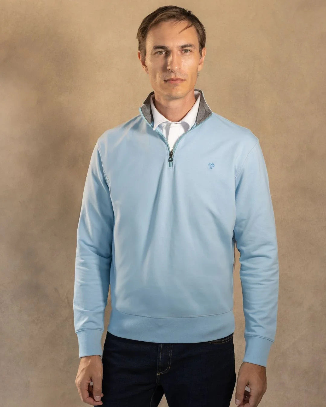 The Impeccable Halfzip™ Light Blue