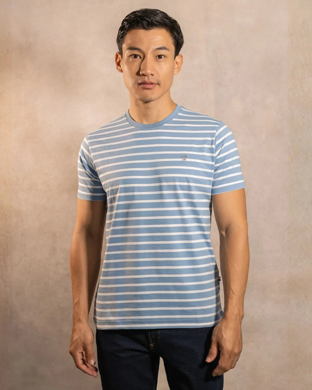 The Impeccable Tee™ – Stone Blue Stripes