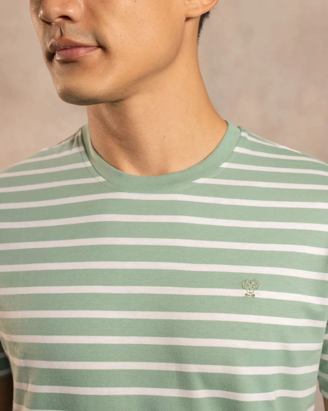 The Impeccable Tee™ – Sage Green Stripes