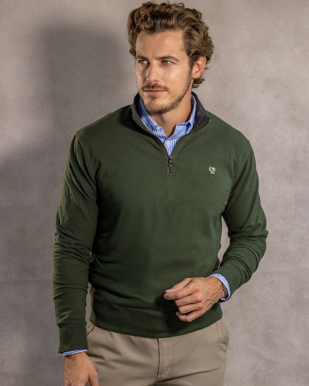 The Impeccable Halfzip™ Military Green