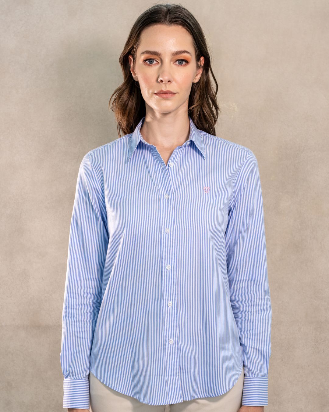 The Impeccable Femme Shirt™ | Oxford in Yale Blue Stripes