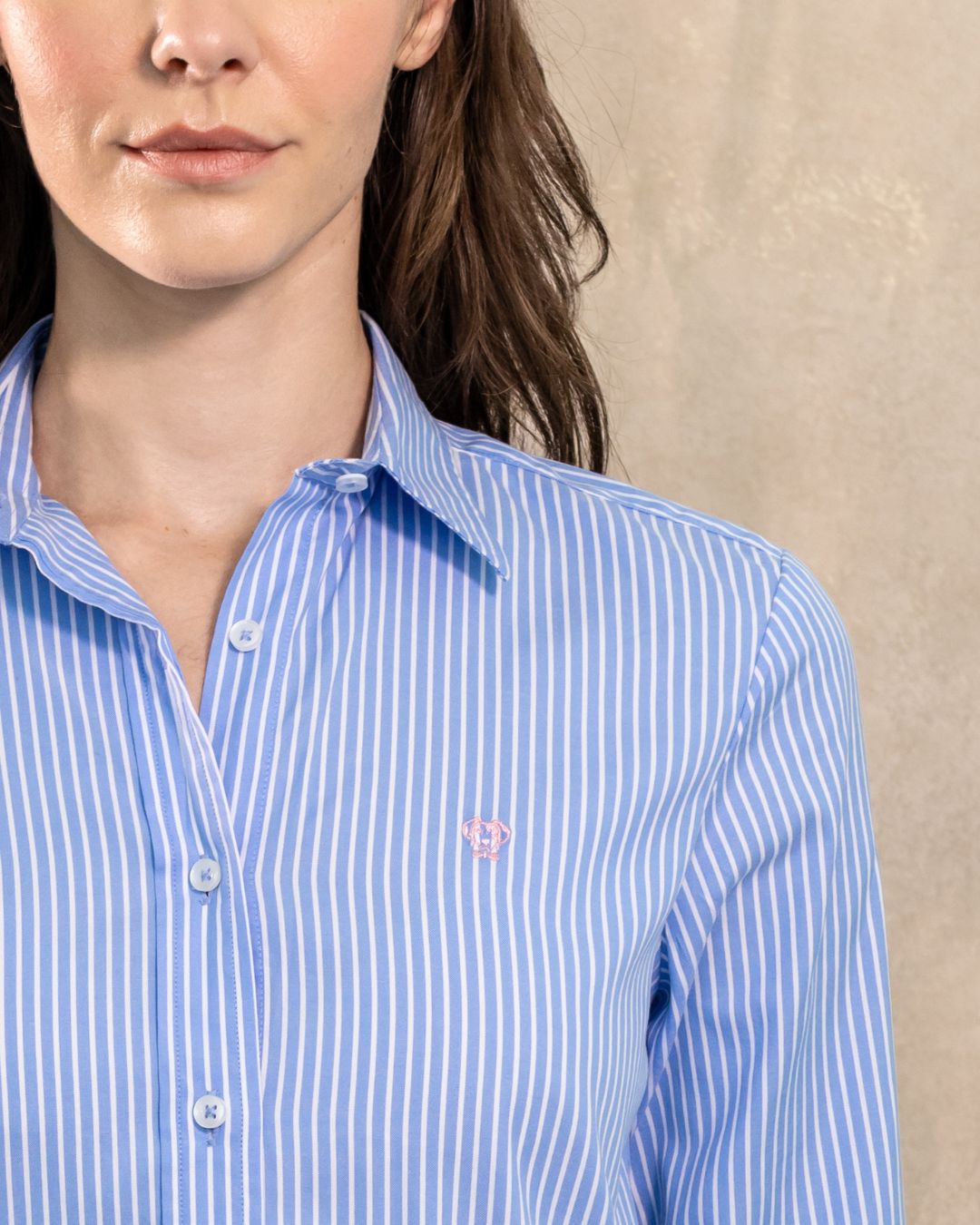 The Impeccable Femme Shirt™ | Oxford in Princeton Blue Stripes