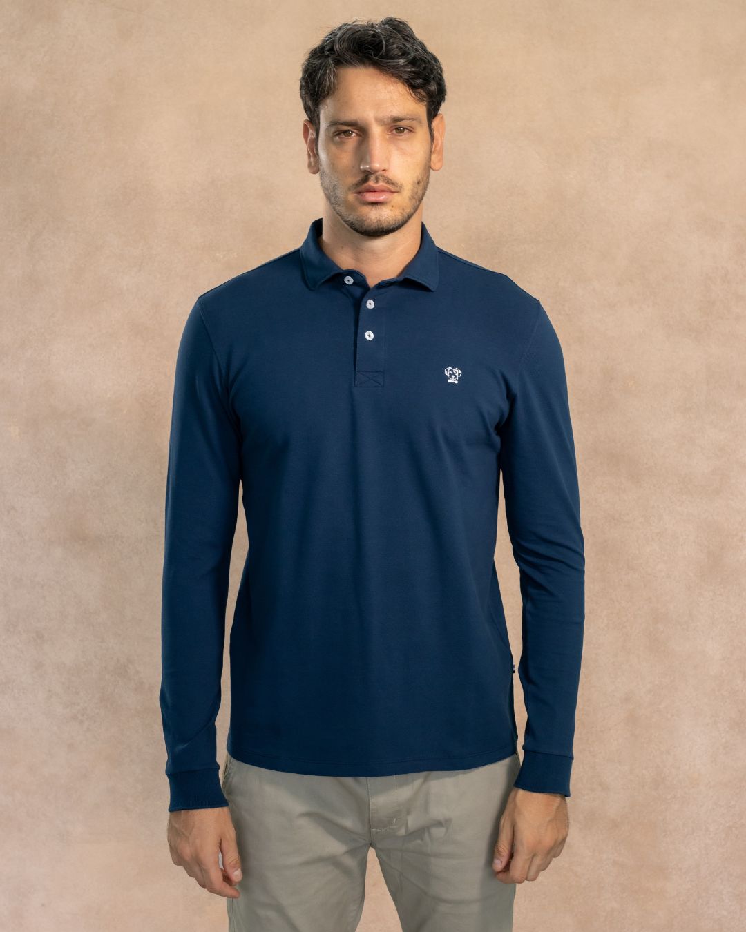 The Impeccable Long Sleeve Polo™ Navy Blue