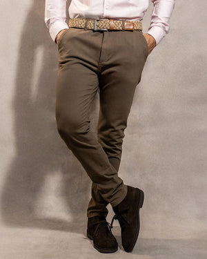 Pantalón Elástico Mocca para hombre marca DANTE tallaje regular fit foto