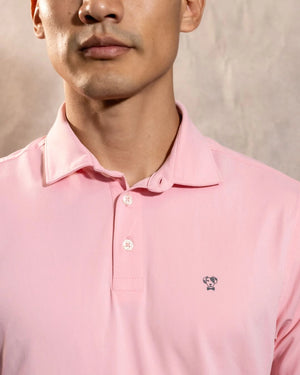 Polo Performance Antiarrugas Peach para hombre marca DANTE tallaje regular fit foto logo