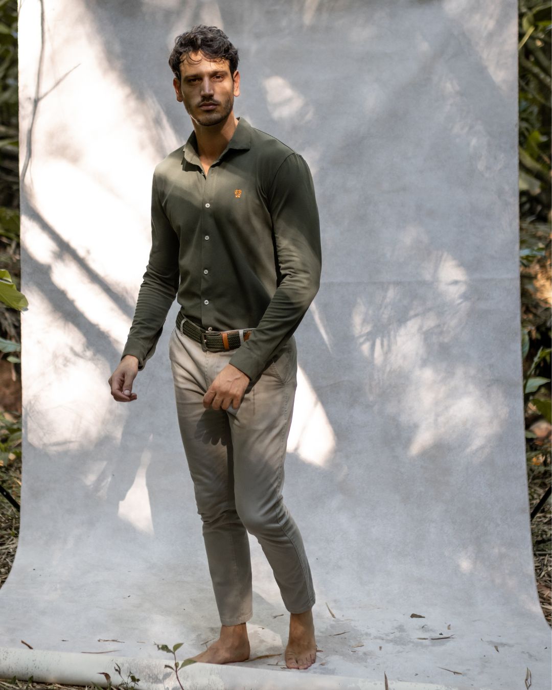 The Impeccable Shirt™ | Piqué in Military Green