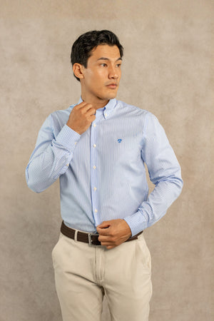 The Impeccable Shirt™ | Poplin Yale Blue Stripes
