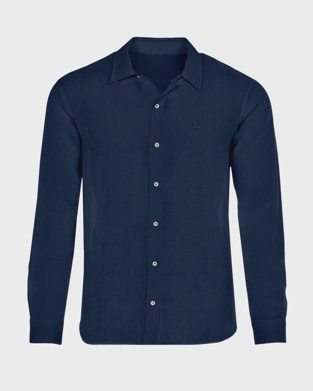 Organic Blue Linen Shirt