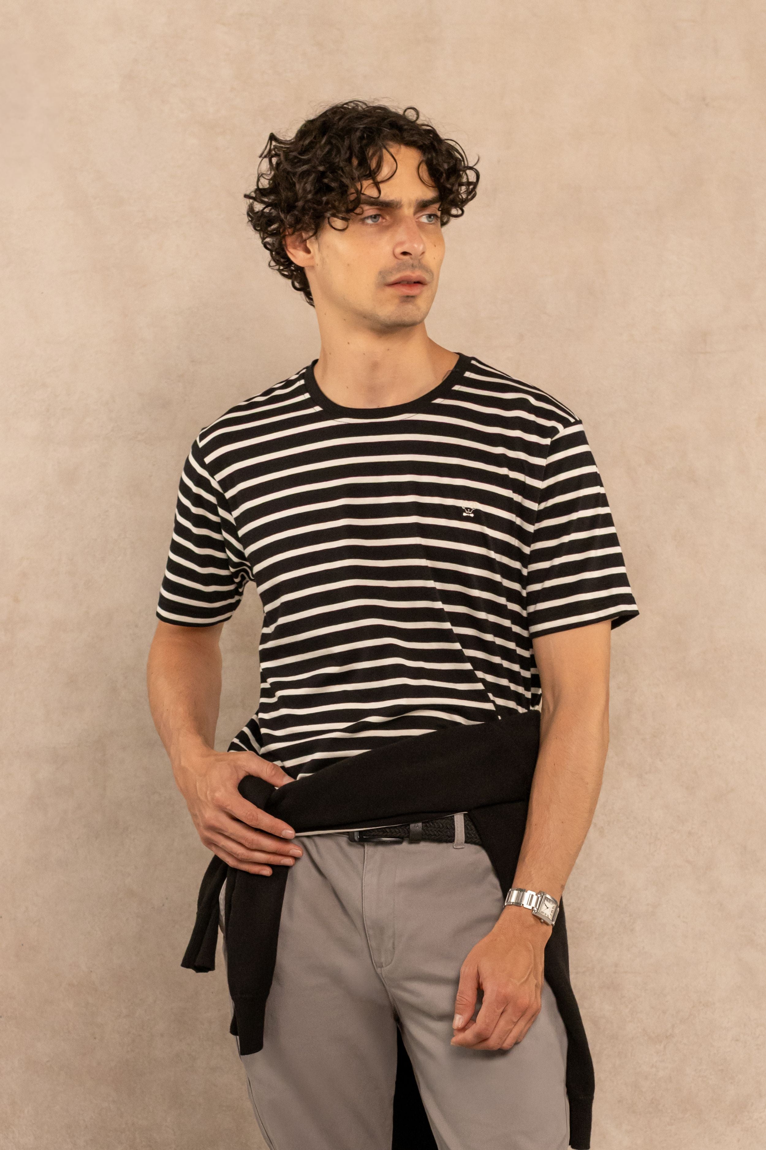 The Impeccable Tee™ – Black and White Stripes