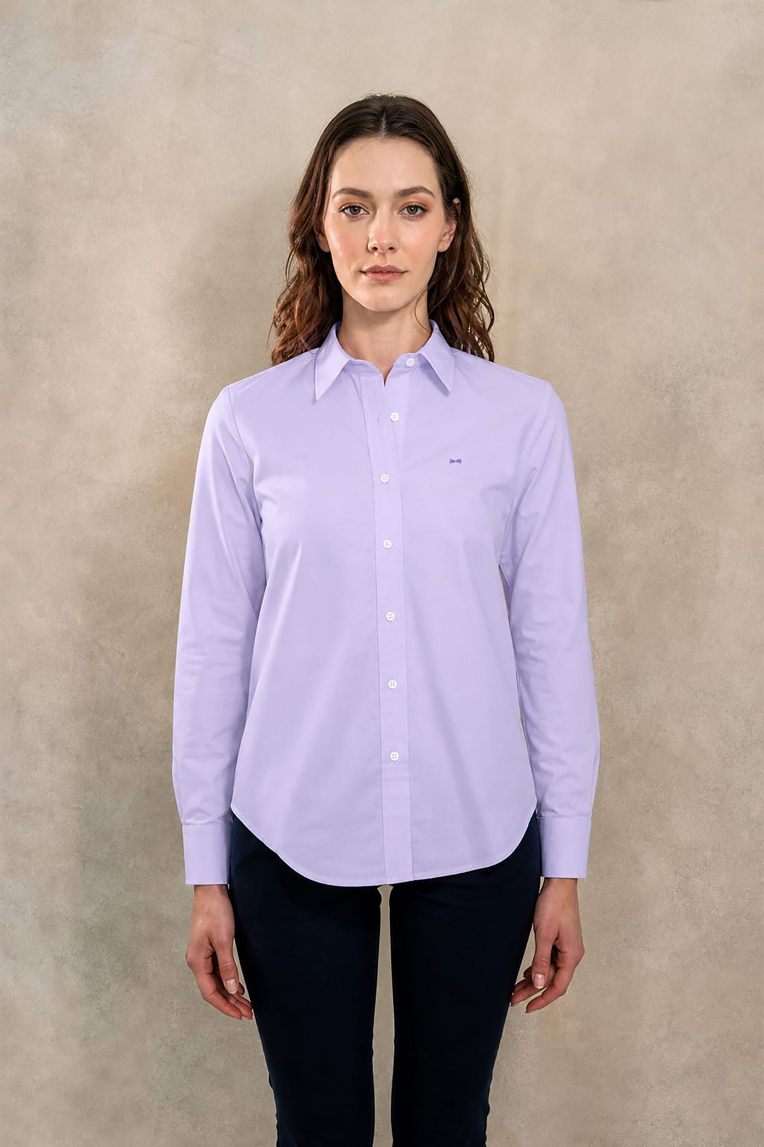 Women’s Stain-Resistant Oxford Shirt – Light Lavender