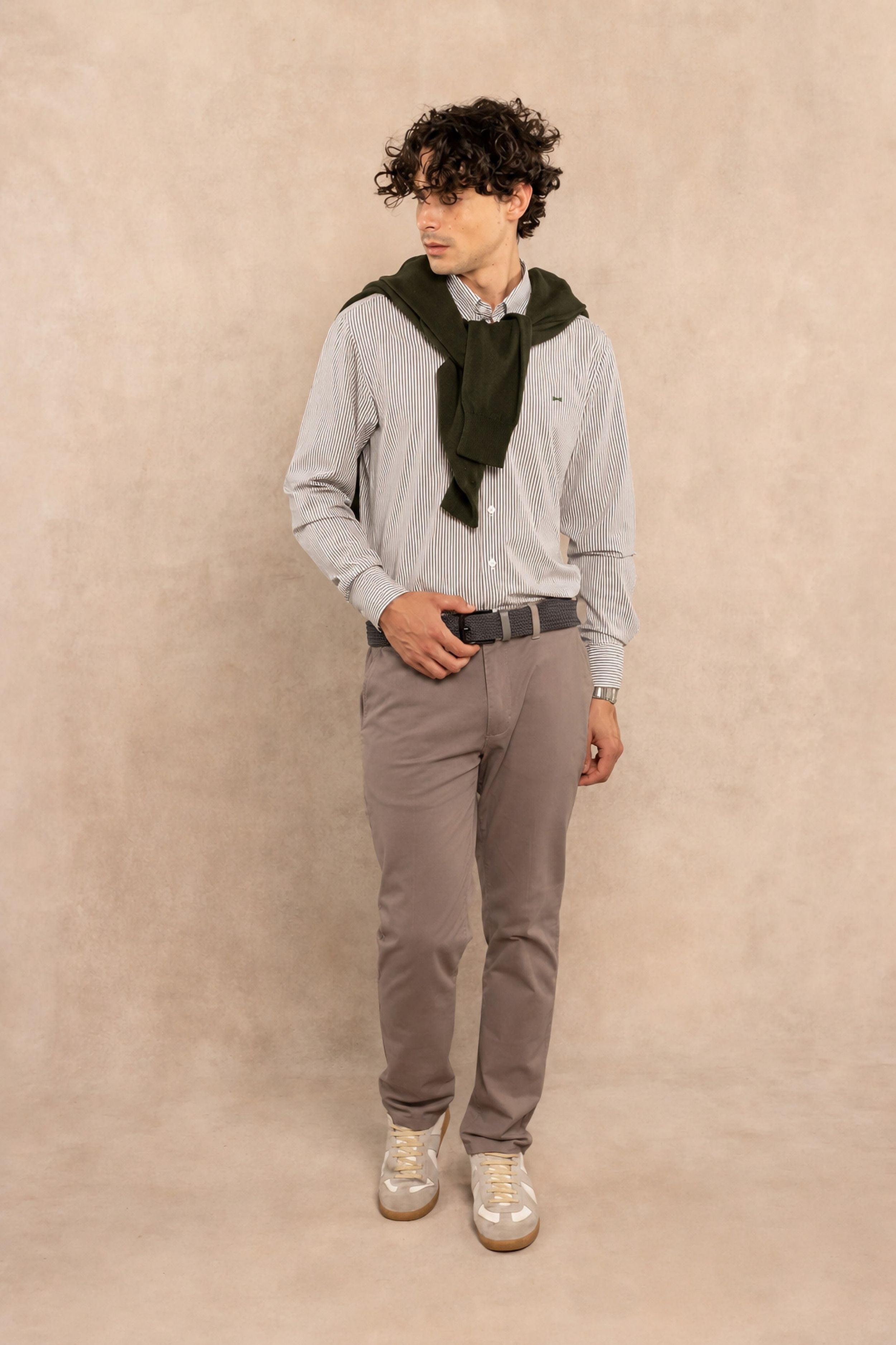 Performance Oxford Stripe Shirt – Green Stripes
