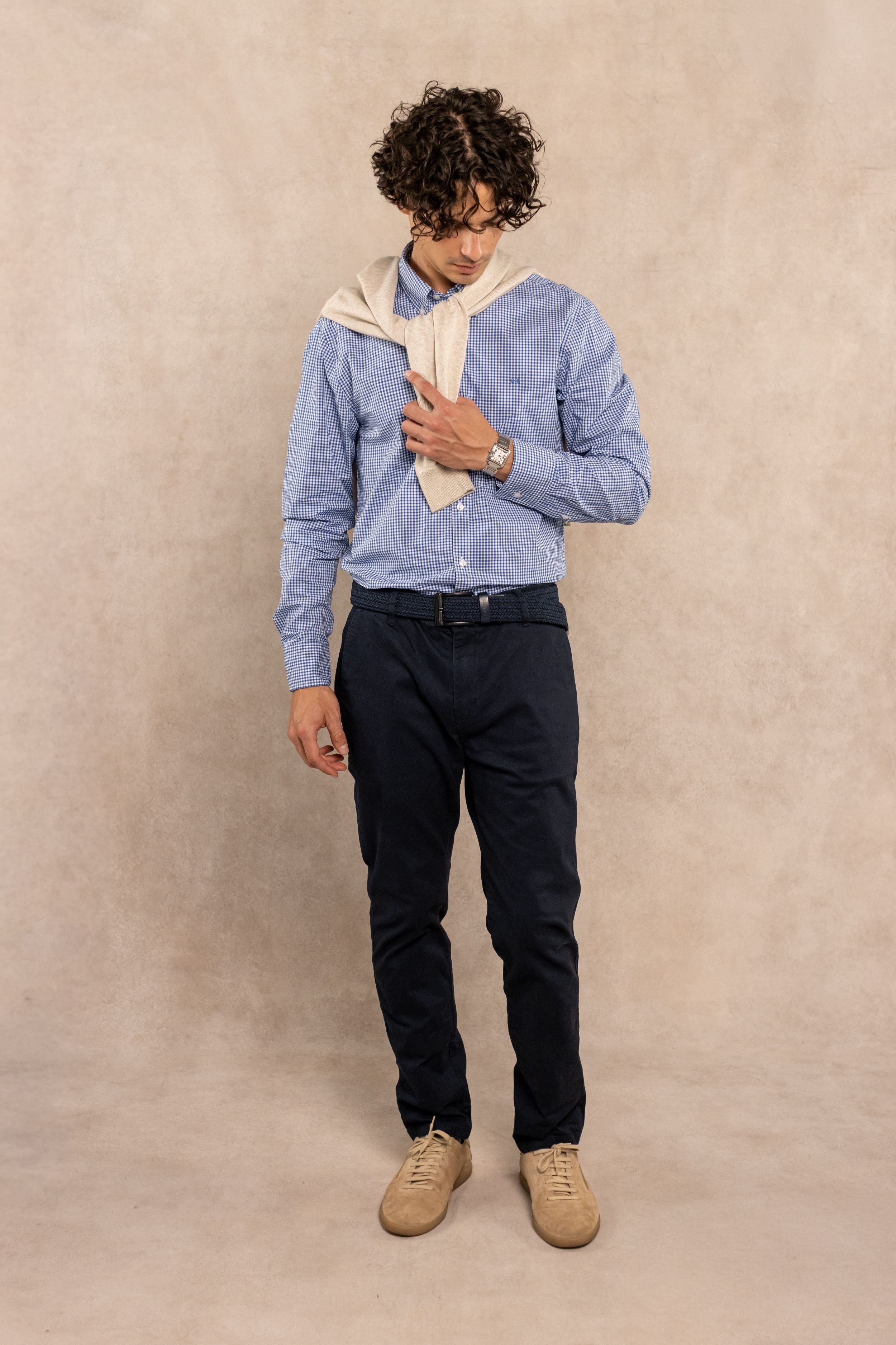The Impeccable Shirt™ | Poplin in Dark Blue Checkered