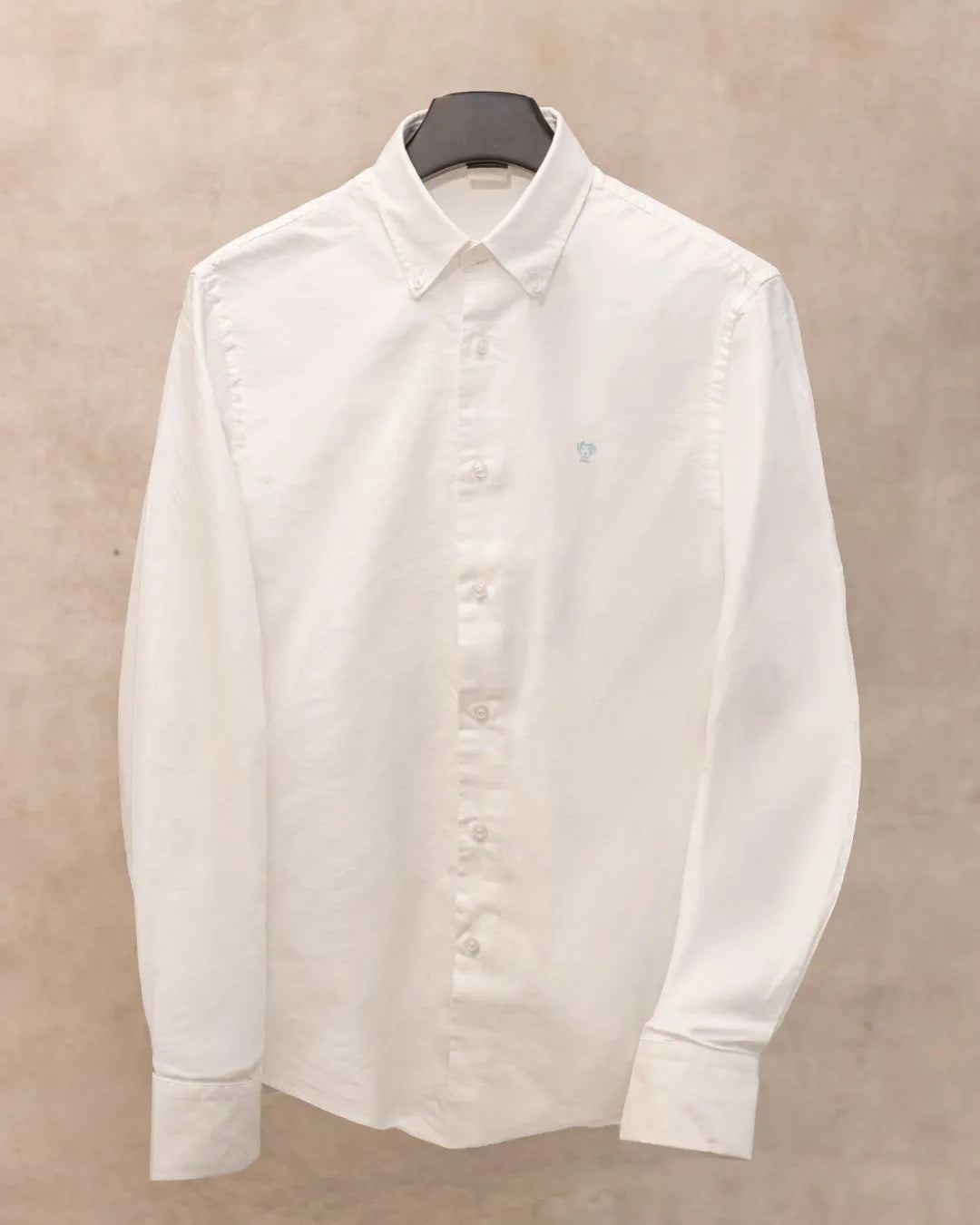The Impeccable Shirt™ | Oxford in White medium blue logo