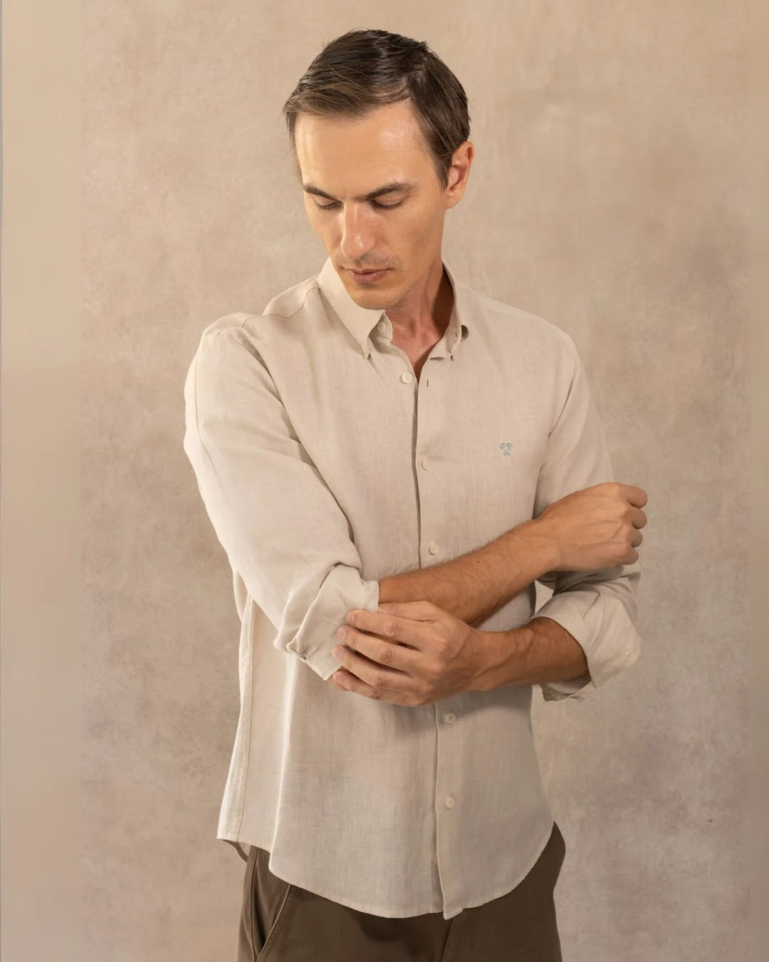 Stain-Resistant Linen Shirt – Verona Sand