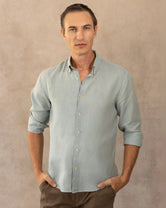 Stain-Resistant Linen Shirt – Amalfi Green