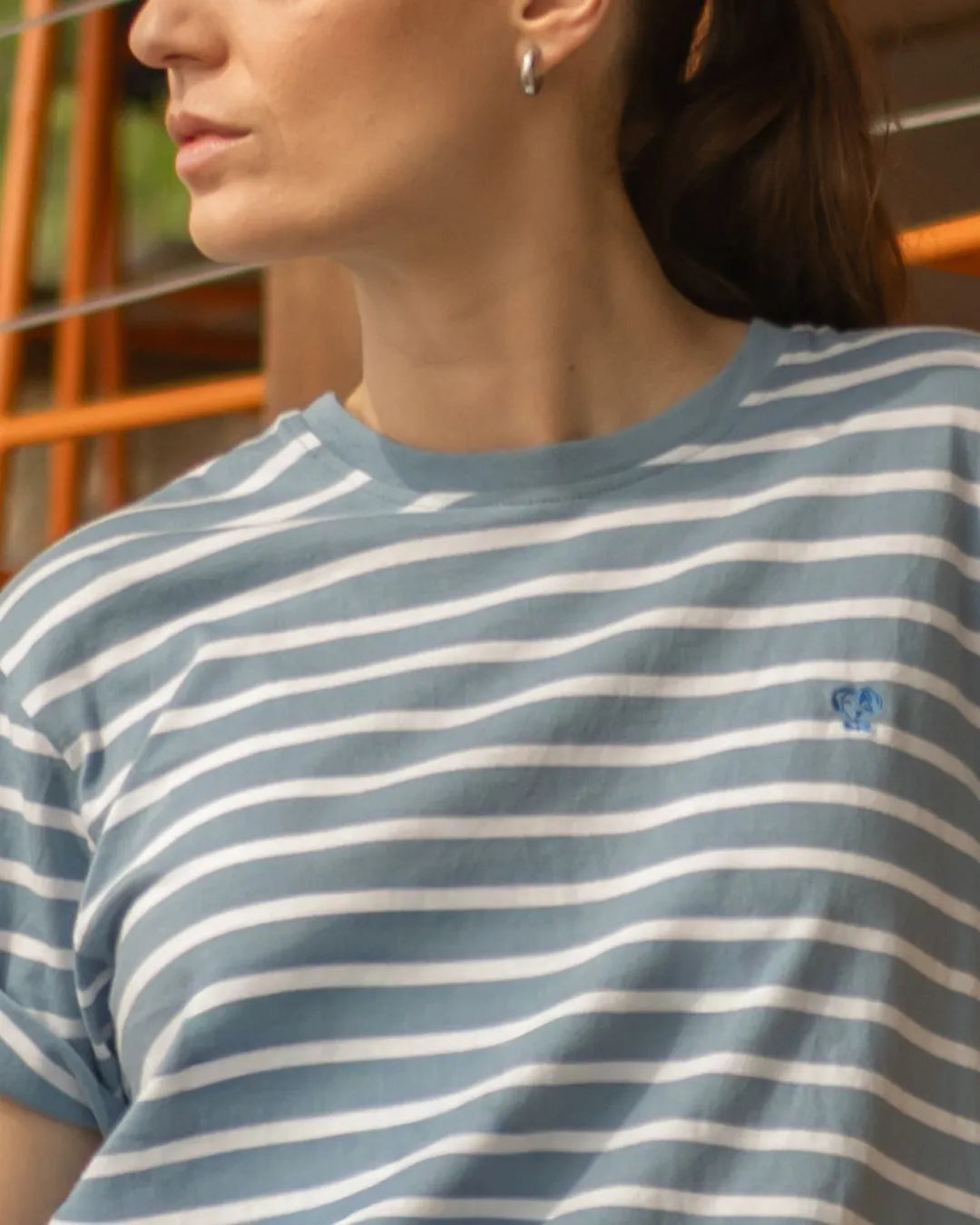 The Impeccable Tee™ – Blue Stone Stripes Relaxed Fit