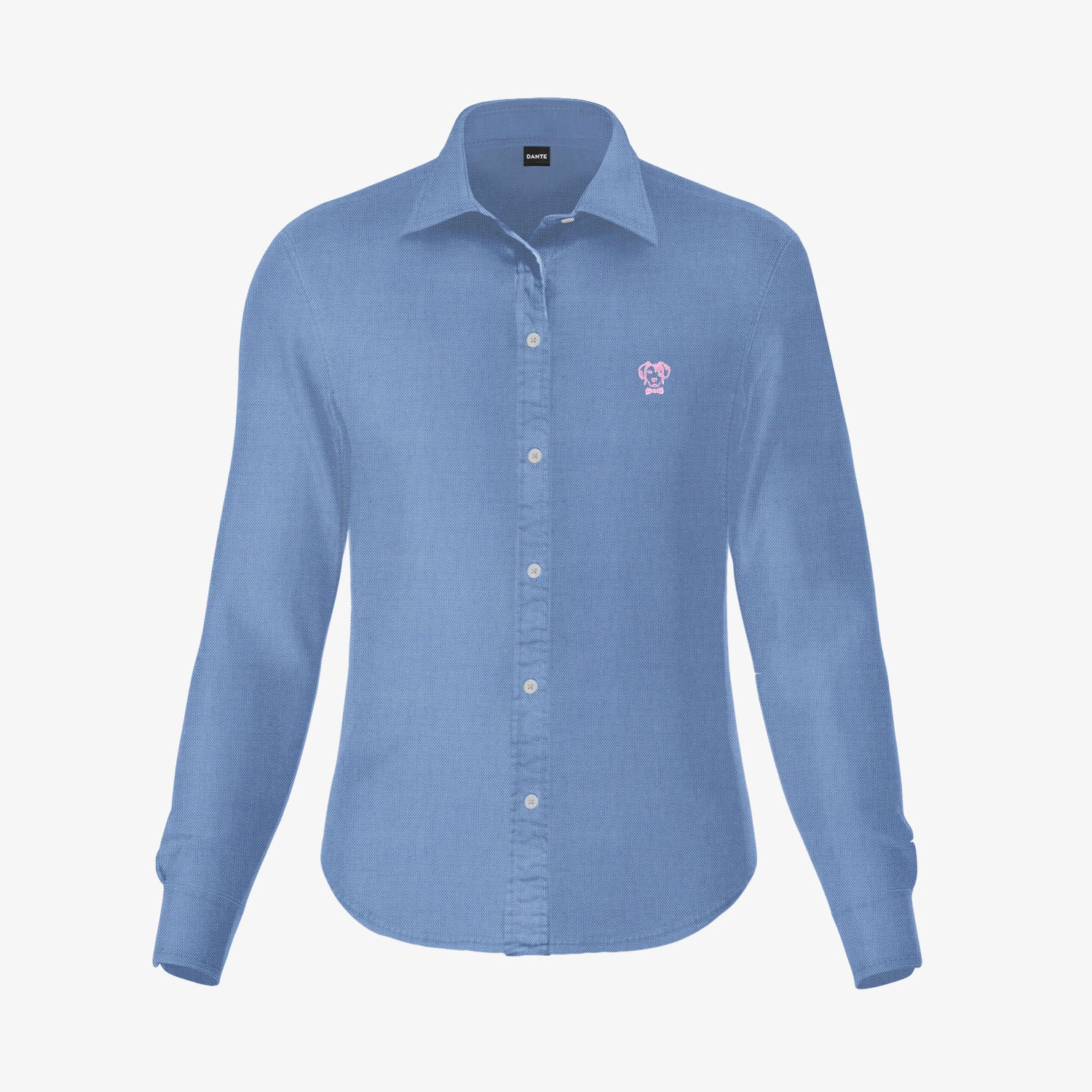 Chino Blue Stain Resistant Oxford Shirt for Women 