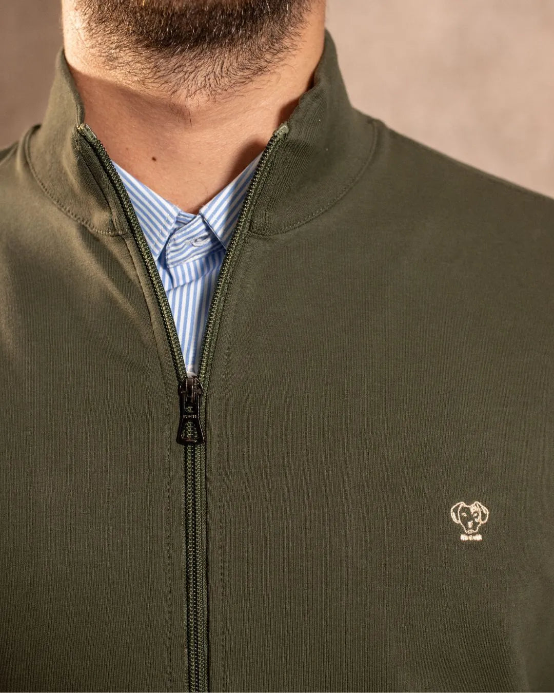 Full-Zip Stain-Resistant Jacket – Military Green