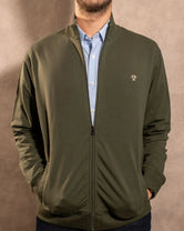 Full-Zip Stain-Resistant Jacket – Military Green