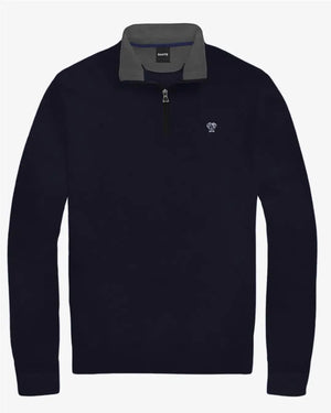 Halfzip Antimanchas Dark Blue marca DANTE ropa para hombre foto mockup