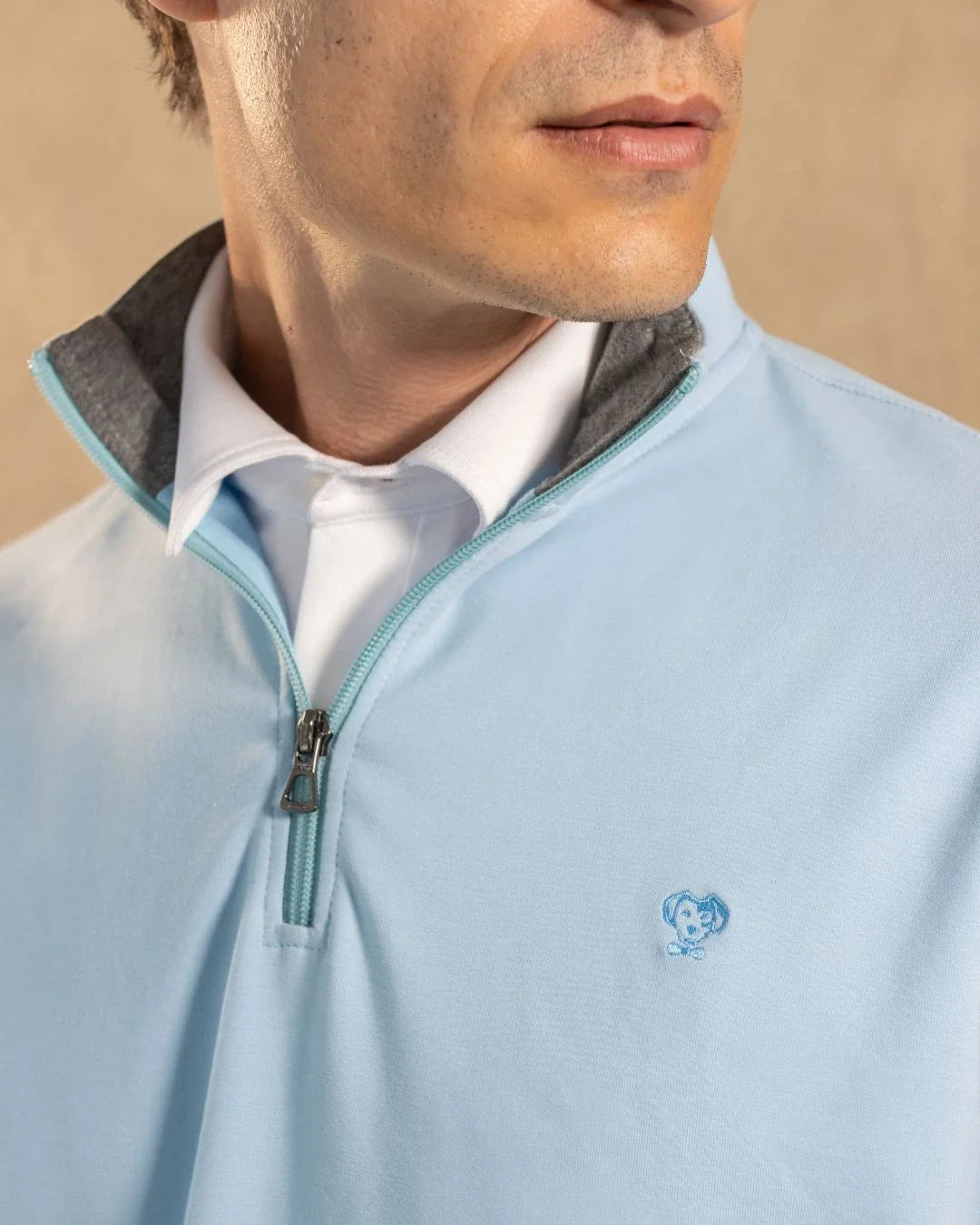 The Impeccable Halfzip™ Light Blue