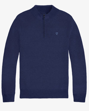 Halfzip Tejido Azul Navy Cuello Redondo para hombre marca DANTE foto Mockup
