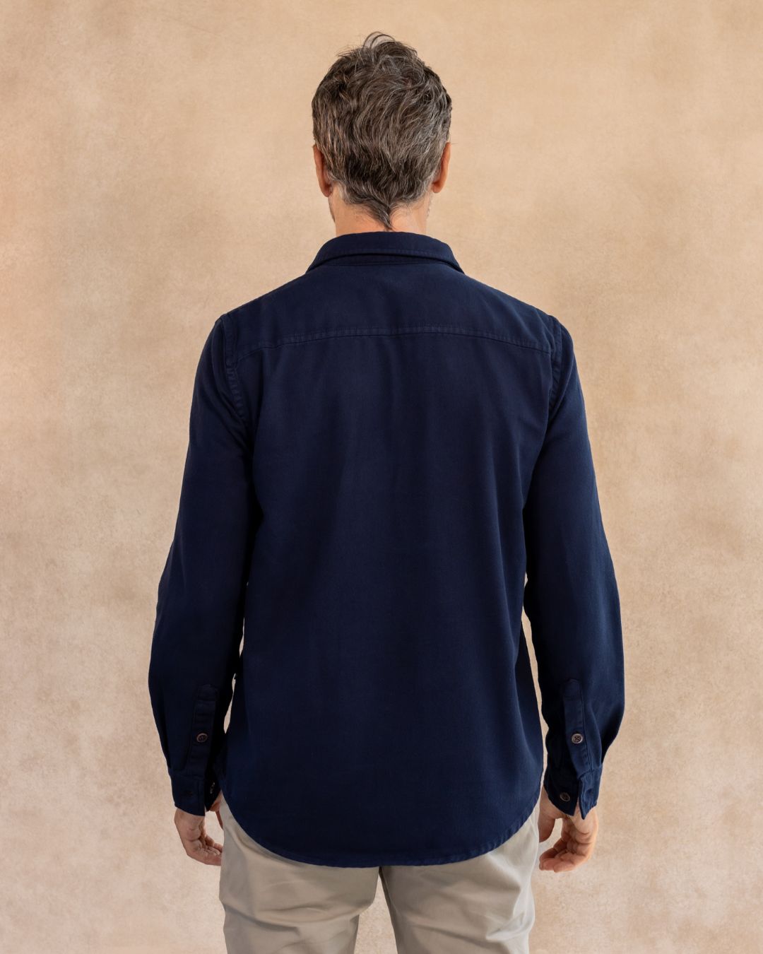 Dark Blue Stain-Resistant Light Jacket with Pocket