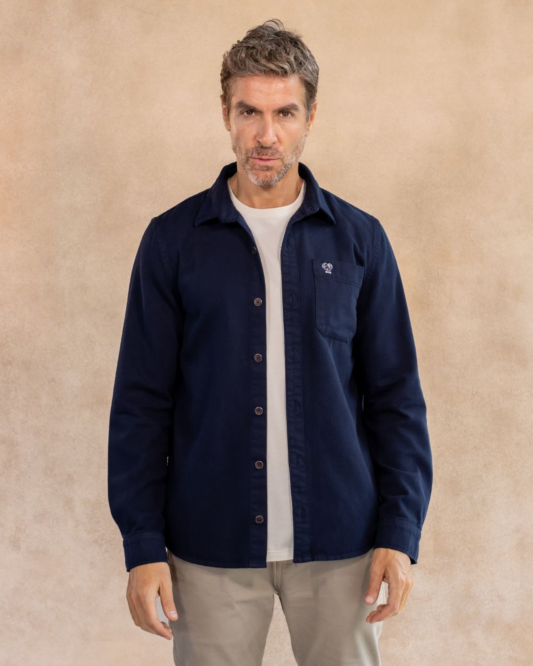 Dark Blue Stain-Resistant Light Jacket with Pocket