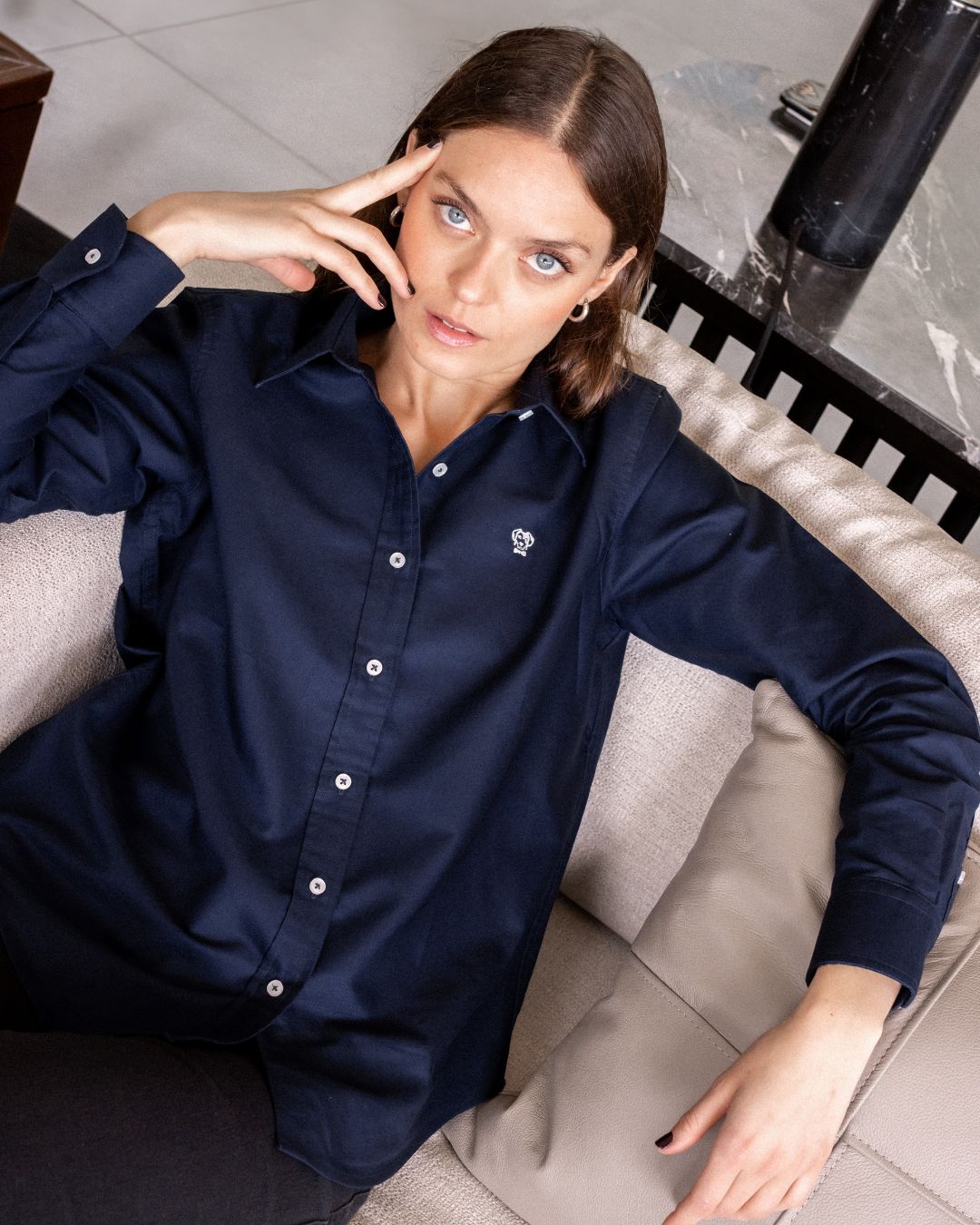 The Impeccable Femme Shirt™ | Oxford in Navy Blue
