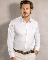 Wrinkle-Free Oxford Shirt White Sage Logo