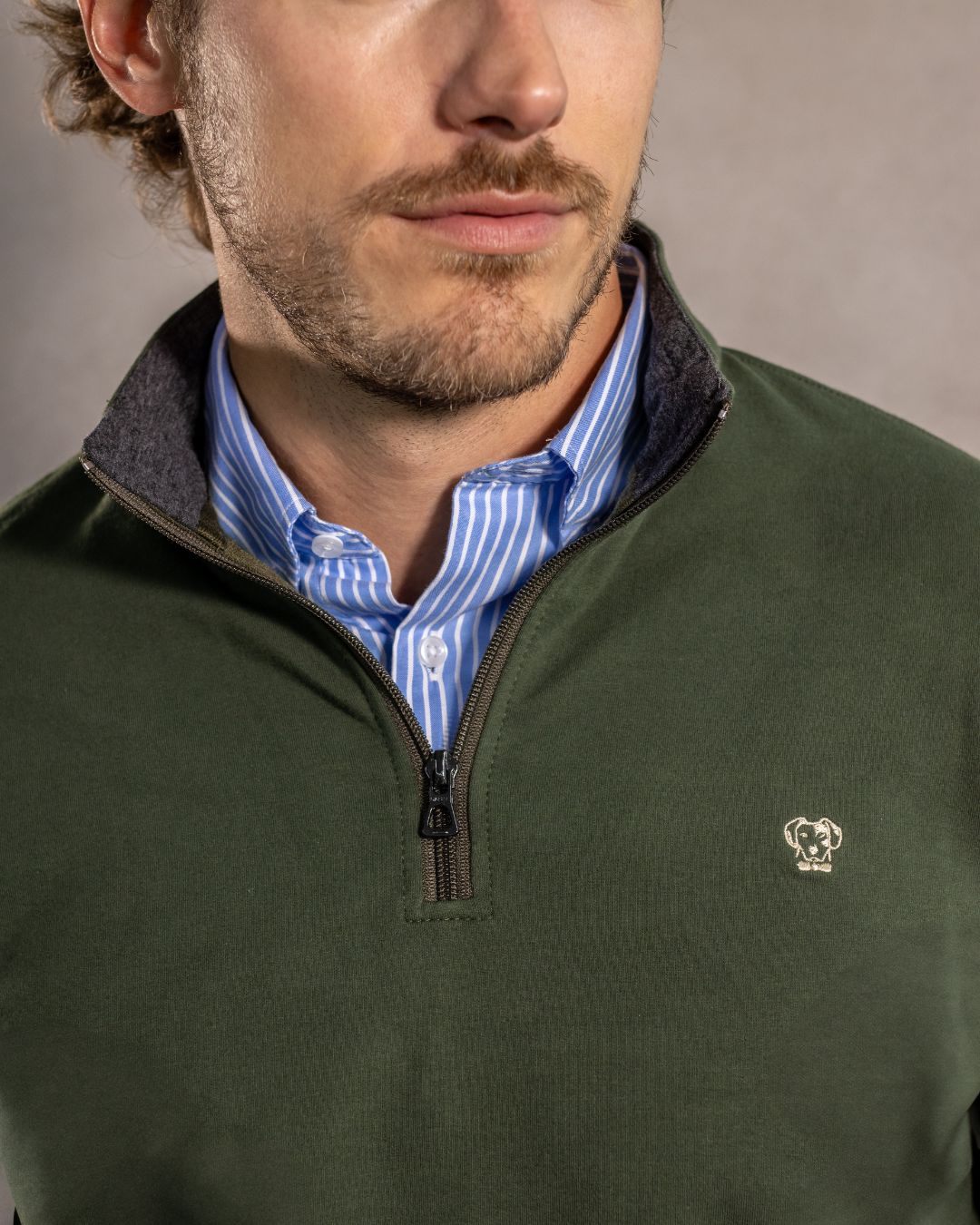 The Impeccable Halfzip™ Military Green