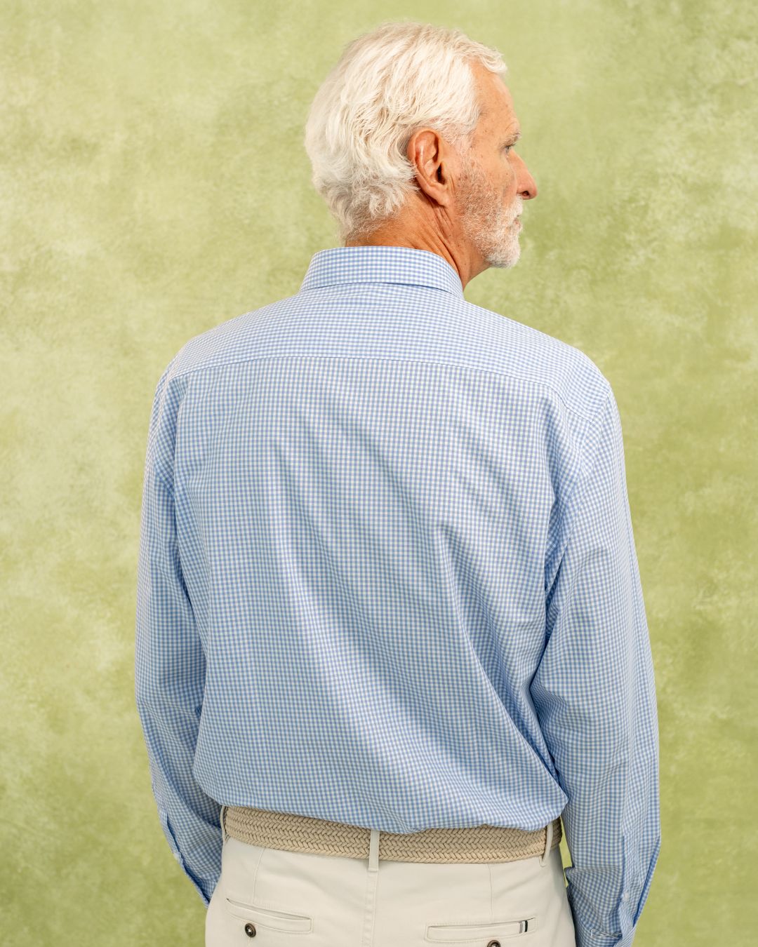 The Impeccable Shirt™ | Poplin in Light Blue Checkered Combined Logo