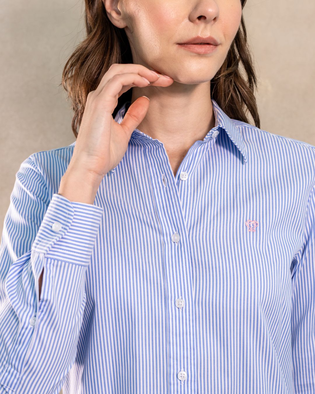 The Impeccable Femme Shirt™ | Oxford in Yale Blue Stripes