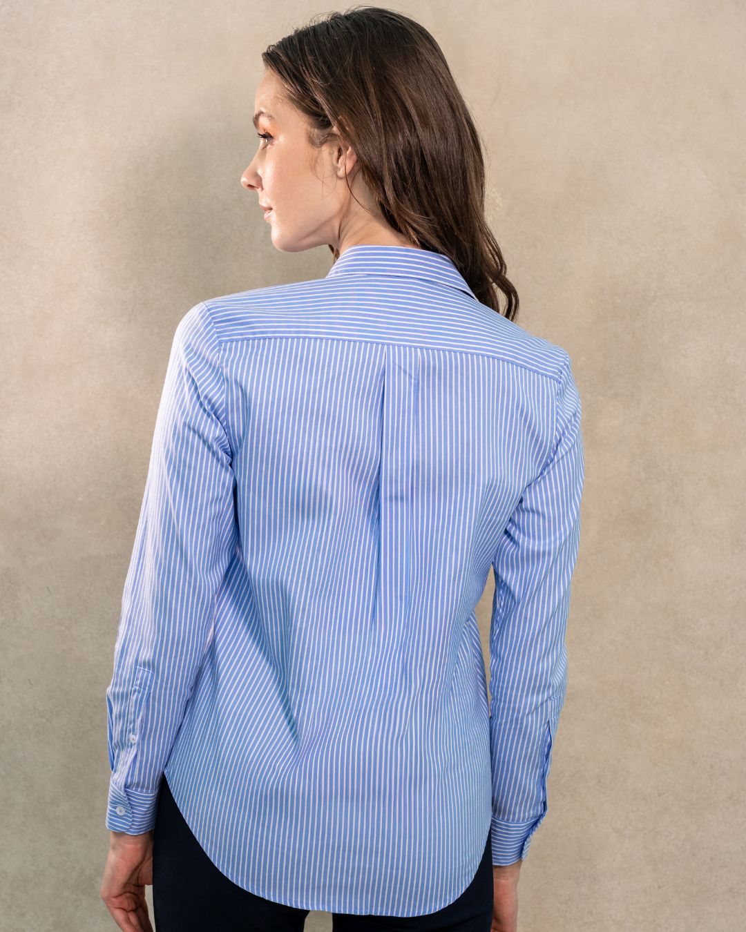 The Impeccable Femme Shirt™ | Oxford in Princeton Blue Stripes