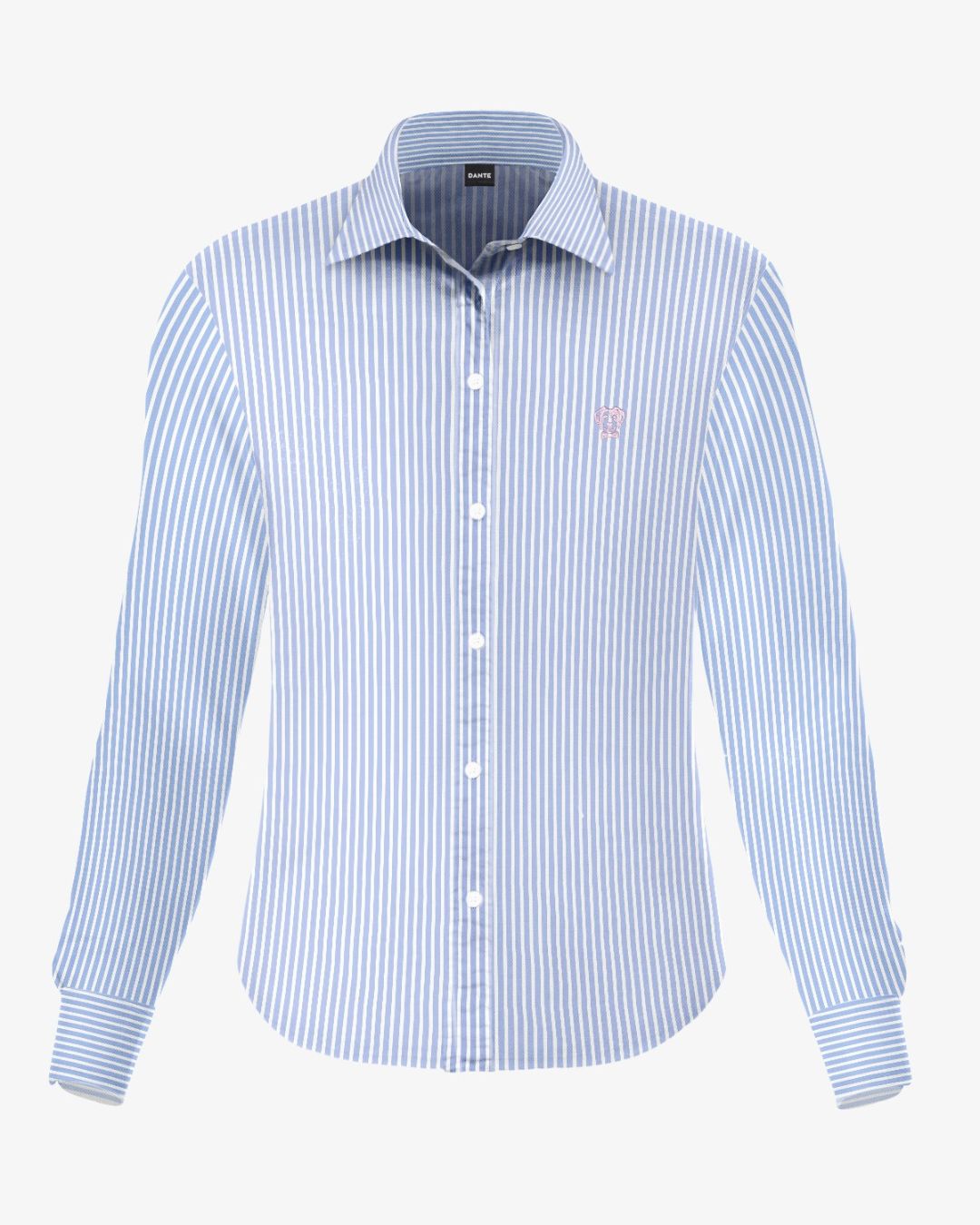 The Impeccable Femme Shirt™ | Oxford in Princeton Blue Stripes