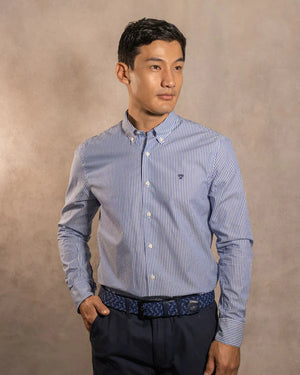 The Impeccable Shirt™ | Poplin Dark Blue Stripes