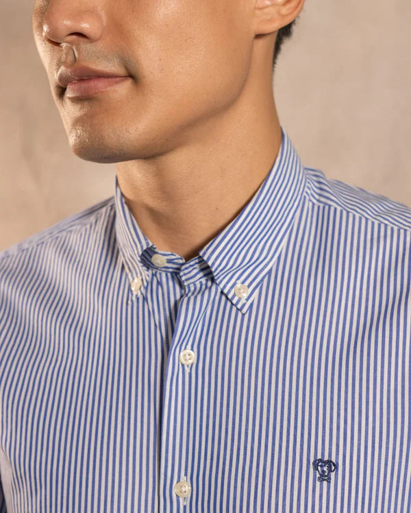 The Impeccable Shirt™ | Poplin Dark Blue Stripes
